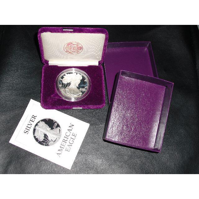 ❇USA銀貨❇純銀 プルーフイーグル銀貨 1987年Ｓ １ＯＺ・ 栞・箱