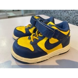 ナイキ(NIKE)の2002 NIKE BABY DUNK LOW 紺×黄 5C 新品(スニーカー)