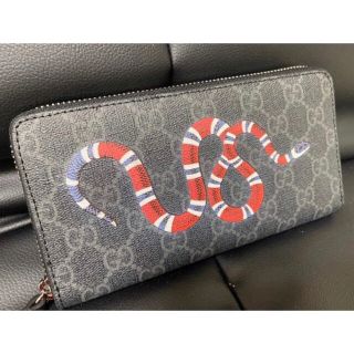 グッチ(Gucci)のグッチ GGスプリーム スネーク メンズ 長財布　GGスプリームキャンバス (財布)