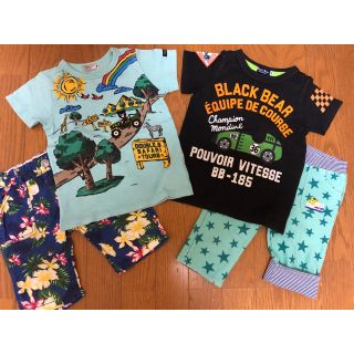 ミキハウス(mikihouse)の向日葵様専用☆ミキハウス ダブルビー Tシャツ2点、ハーフパンツ 2点（100）(Tシャツ/カットソー)