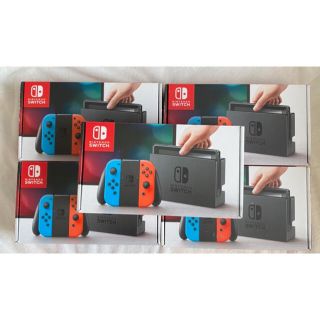 ニンテンドースイッチ(Nintendo Switch)の任天堂switch スイッチ 本体 旧型　5台セット　ネオン ニンテンドウ　新品(家庭用ゲーム機本体)