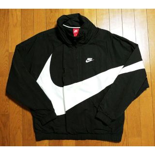 ナイキ(NIKE)のNIKE BIG SWOOSH ANORAK JACKET アノラック黒 S(ナイロンジャケット)