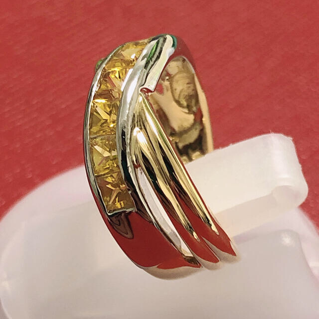 D5様専用   ☆ k18yg pt900 サファイアリング 指輪 レディースのアクセサリー(リング(指輪))の商品写真