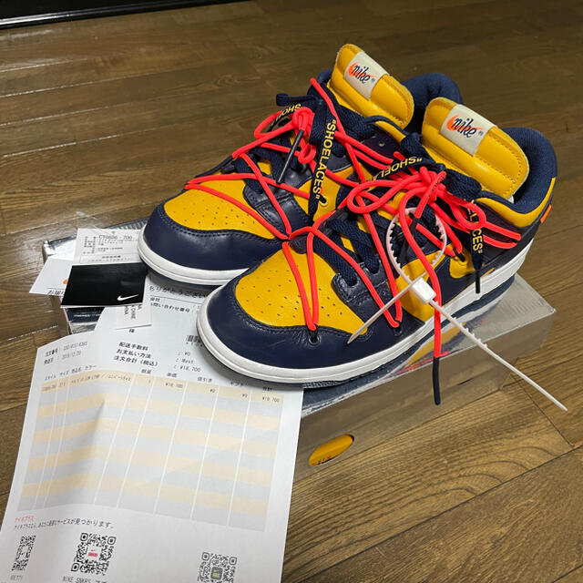 NIKE DUNK LOW×OFF-WHITE ダンクローミシガン　スニーカー