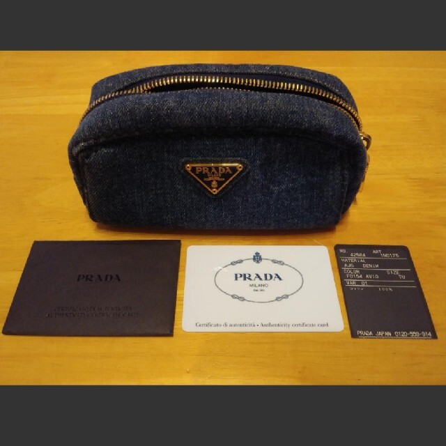 【美品】PRADA  プラダ デニム ポーチ