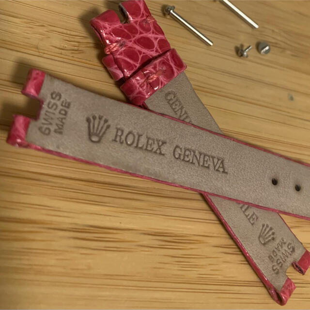 ROLEX(ロレックス)のロレックス　レディース　クロコダイル　正規品　12ミリ　未使用　ラグピン付き メンズの時計(レザーベルト)の商品写真