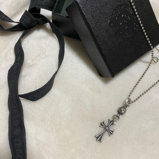 クロムハーツ(Chrome Hearts)のクロムクロムハーツ　1ボールタイニー CHクロス ＆チェーン  ネックレス(ネックレス)