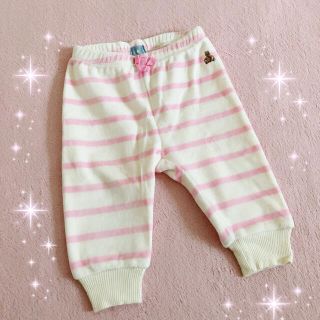 ベビーギャップ(babyGAP)の☆baby Gapベビーギャップ☆ピンクボーダー柄ロングパンツ☆60サイズ(パンツ)