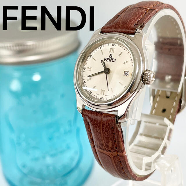 腕時計224 FENDI時計　レディース腕時計　デイト入り　新品電池　シンプル