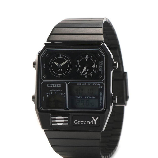 Yohji Yamamoto(ヨウジヤマモト)のGround Y/CITIZEN ANA-DEGI TEMP メンズの時計(腕時計(デジタル))の商品写真