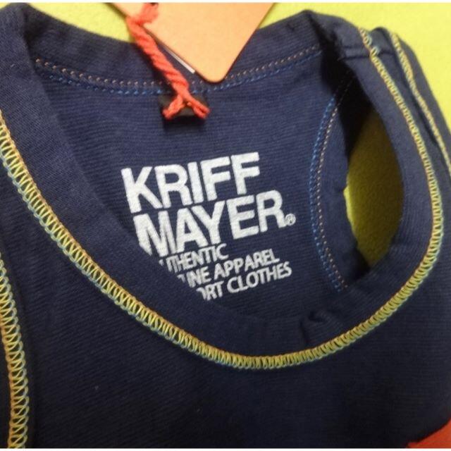KRIFF MAYER(クリフメイヤー)の新品 クリフメイヤー タンクトップ kids ９０ cm ネイビー キッズ/ベビー/マタニティのキッズ服男の子用(90cm~)(Tシャツ/カットソー)の商品写真
