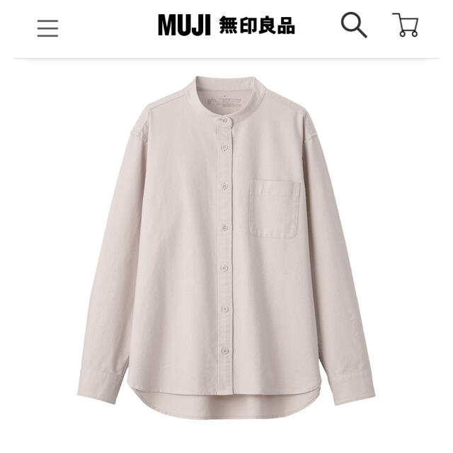 MUJI (無印良品)(ムジルシリョウヒン)の無印良品　オックスフォードスタンドカラーシャツ レディースのトップス(シャツ/ブラウス(長袖/七分))の商品写真