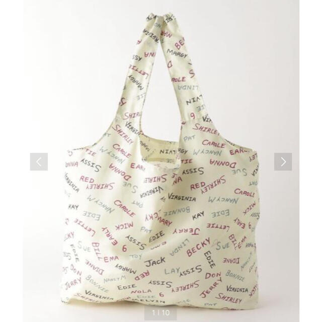 BEAUTY&YOUTH UNITED ARROWS(ビューティアンドユースユナイテッドアローズ)の新品未使用タグ付　ROKU NAME PRINT PACKABLE TOTE  レディースのバッグ(トートバッグ)の商品写真