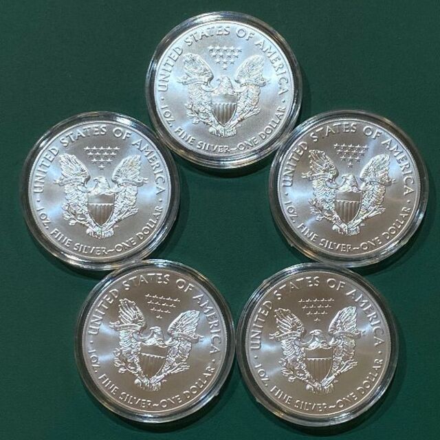 アメリカ イーグル銀貨(2021年)5枚セット -1オンス銀貨- 登場! lecoupe