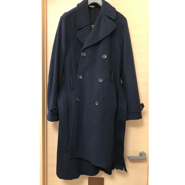 COMME des GARCONS HOMME PLUS(コムデギャルソンオムプリュス)のギャルソン オムプリュス カシミヤウール ねじれ Pコート メンズのジャケット/アウター(ステンカラーコート)の商品写真