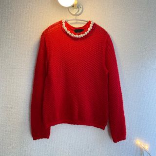 マルニ(Marni)のシモーネロシャ ✳︎ パールニット S 赤(ニット/セーター)