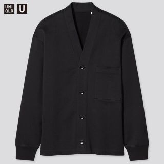 ユニクロ(UNIQLO)の新品未使用 UNIQLO U ユニクロユー スウェットカーディガン 黒 M(カーディガン)