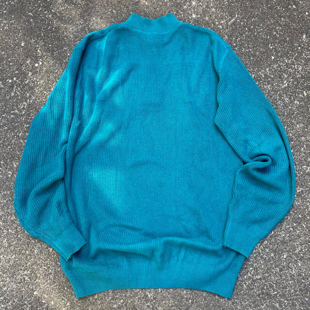 L.L.Bean - 【90s】L.L.Bean USA製 ニット ヘンリーネック グリーンの
