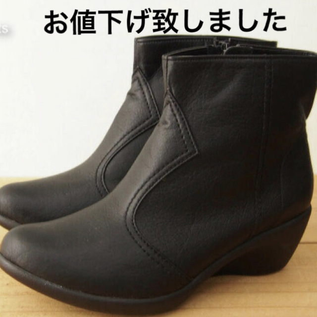 Re:getA(リゲッタ)の新品 リゲッタ  ショートブーツ レディース Lsize黒 レディースの靴/シューズ(ブーツ)の商品写真