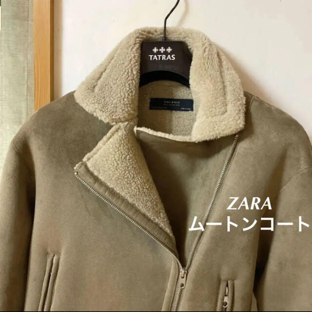 ZARA(ザラ)のZARA【美品】ムートンコート ジャケット ボア ブルゾン ライダース レディースのジャケット/アウター(ムートンコート)の商品写真