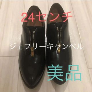 ジェフリーキャンベル(JEFFREY CAMPBELL)のジェフリーキャンベル　パールヒールローファー ブラック 美品(ローファー/革靴)