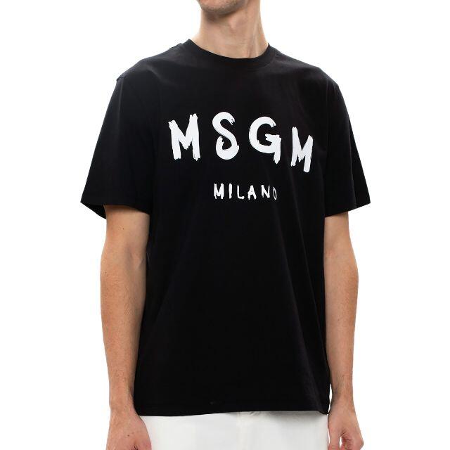 23 MSGM ブラック MILANOロゴ 半袖 Tシャツ size XL