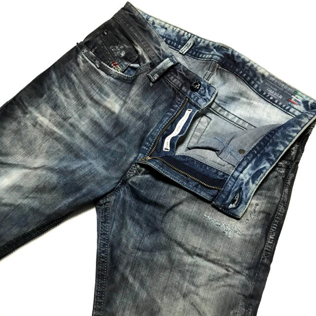 DIESEL ディーゼル THAVAR ブルーアイコン USED ダメージ加工