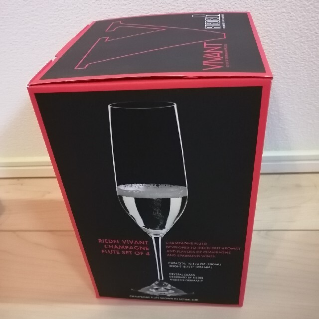 RIEDEL(リーデル)のリーデルシャンパングラス４脚セット インテリア/住まい/日用品のキッチン/食器(グラス/カップ)の商品写真