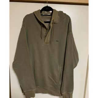 ダブルタップス(W)taps)の【美品】WTAPS ウォッシュド　ヘンリーネックパーカー　ブラウン(パーカー)