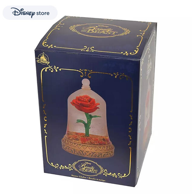 Disney美女と野獣 魔法のバラ スノードーム スノーグローブ 置き物 - 置物