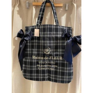 メゾンドフルール(Maison de FLEUR)の☆Maison de FLEUR ダブルリボントートバッグ チェック☆(トートバッグ)