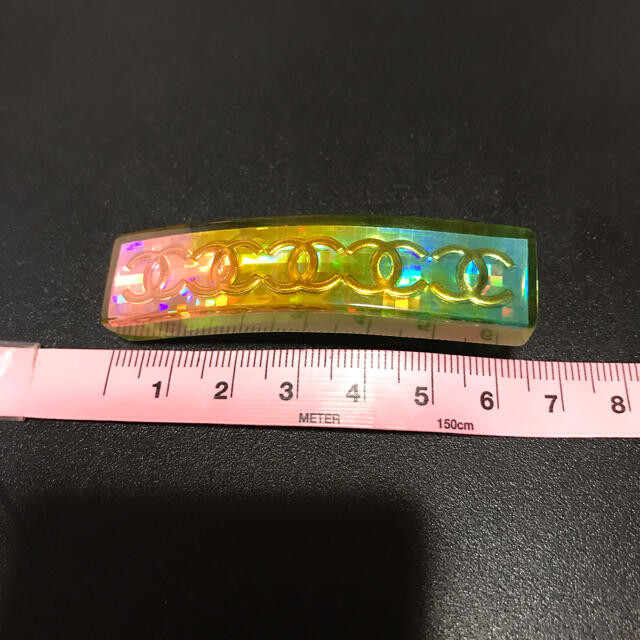 訳あり CANEL シャネル ビンテージ ホログラム レインボーバレッタ