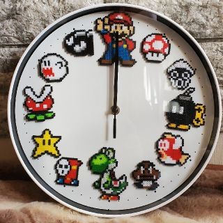 マリオ風 ハンドメイド 壁時計の通販 by 太刀川's shop|ラクマ