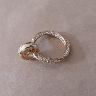 ☘️GWセール☘️ K18 YG  シンプル 甲丸 リングホルダー💍(リング(指輪))