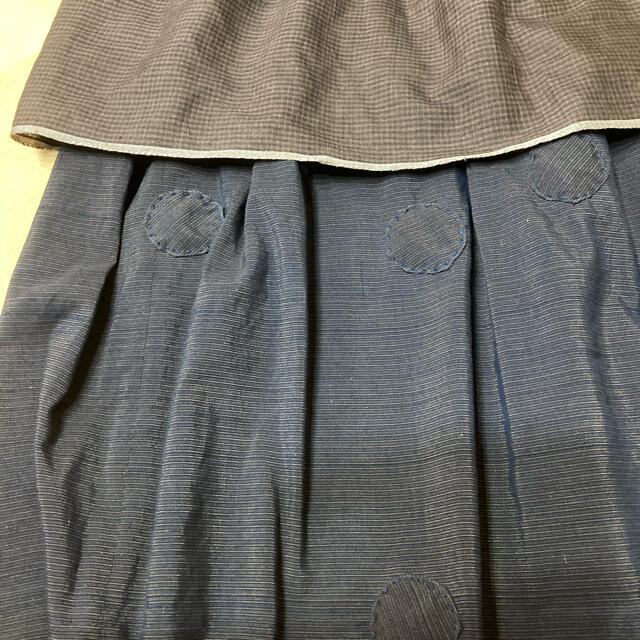 古布 リメイク ティアード ロング スカート  レディースのスカート(ロングスカート)の商品写真