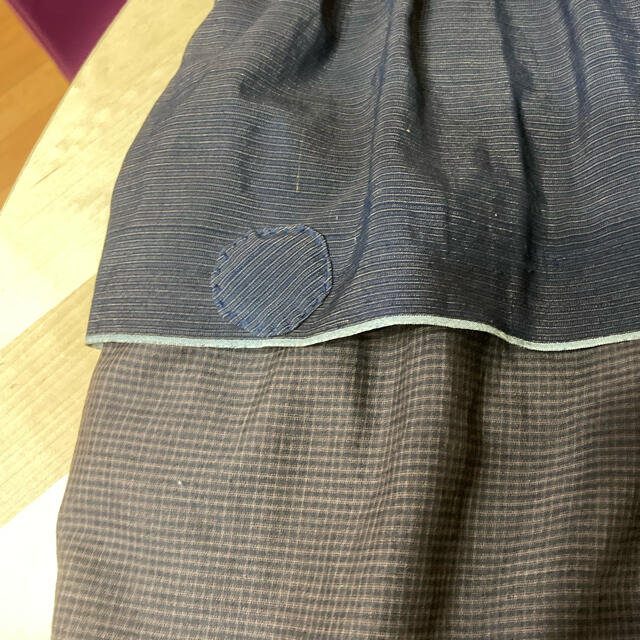 古布 リメイク ティアード ロング スカート  レディースのスカート(ロングスカート)の商品写真