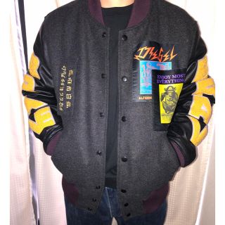 DIESEL ディーゼル S-BONY Reversible Stadium Jacket リバーシブルスタジャン グレー/オレンジ