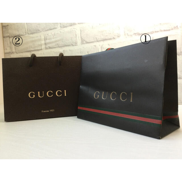 Gucci(グッチ)のグッチ　GUCCI  ショップ袋　紙袋　2枚組 レディースのバッグ(ショップ袋)の商品写真