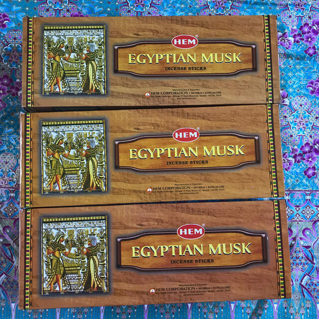 インドお香　EGYPTIAN MUSK 6箱✖️3箱　18箱セット コスメ/美容のリラクゼーション(お香/香炉)の商品写真