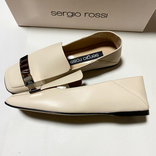 新品未使用！送料込み★Sergio Rossi★バレエ フラット レザーシューズ