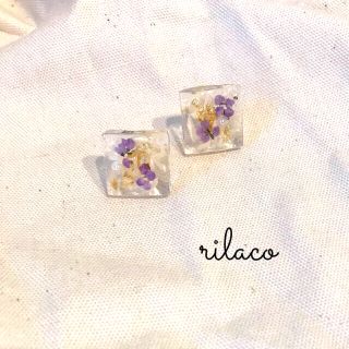 ✳︎SALE春新作✳︎ドライフラワー入りピアス(ピアス)