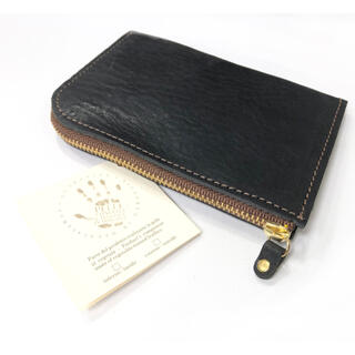 特別価格　未使用　日本製　イタリアンレザー　LFコンパクトウォレット　黒(折り財布)