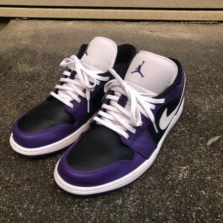 ナイキ(NIKE)の美品　AIR JORDAN 1 LOW  28.5センチ　コートパープル(スニーカー)