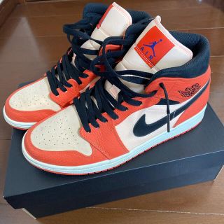 ナイキ(NIKE)のNIKE AIR JORDAN 1 MID TEAM ORANGE BLACK(スニーカー)