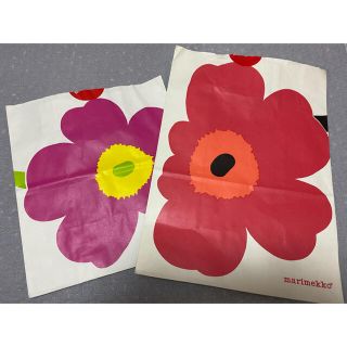 マリメッコ(marimekko)のmarimekko ショップ袋　2枚(ショップ袋)