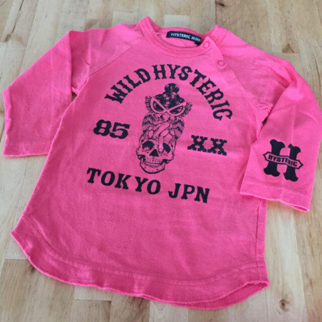 HYSTERIC MINI(ヒステリックミニ)の正規品 ヒスミニ    7分袖Tシャツ キッズ/ベビー/マタニティのキッズ服女の子用(90cm~)(Tシャツ/カットソー)の商品写真