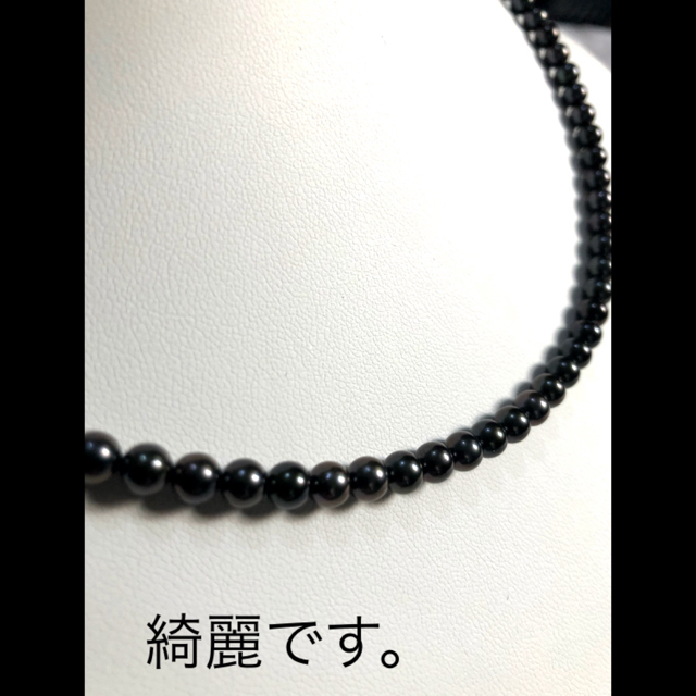 アコヤ真珠ネックレス黒染め　4,5mmx5,0mm