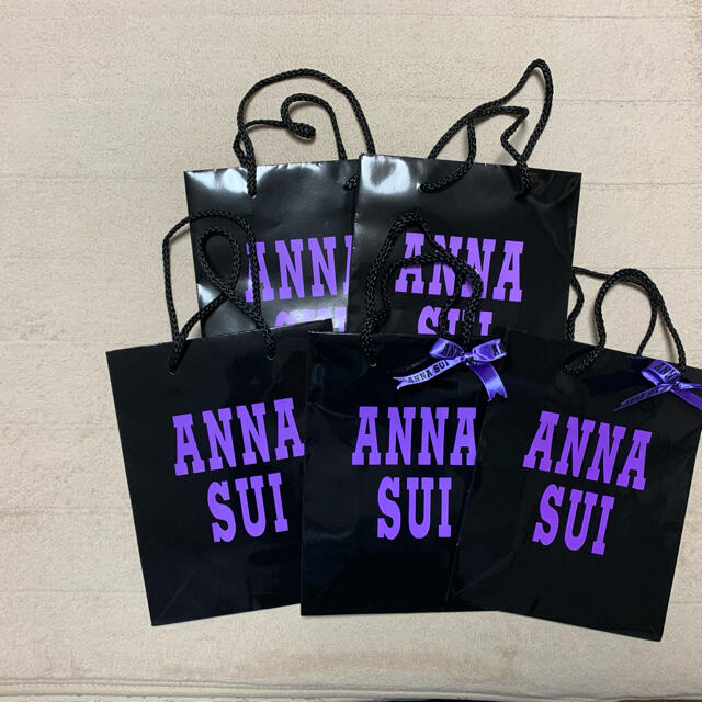 ANNA SUI(アナスイ)のアナスイのロゴショッパー（紙袋）（中）５枚B レディースのバッグ(ショップ袋)の商品写真
