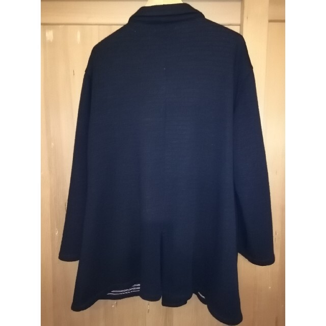 Unisex　チップクリップ　Aラインコート　紺　4Lサイズ レディースのジャケット/アウター(スプリングコート)の商品写真
