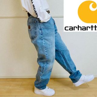 カーハート(carhartt)の【メキシコ製】カーハート ロゴタグ  ポケットタグ デニムワークパンツ ゆるだぼ(デニム/ジーンズ)